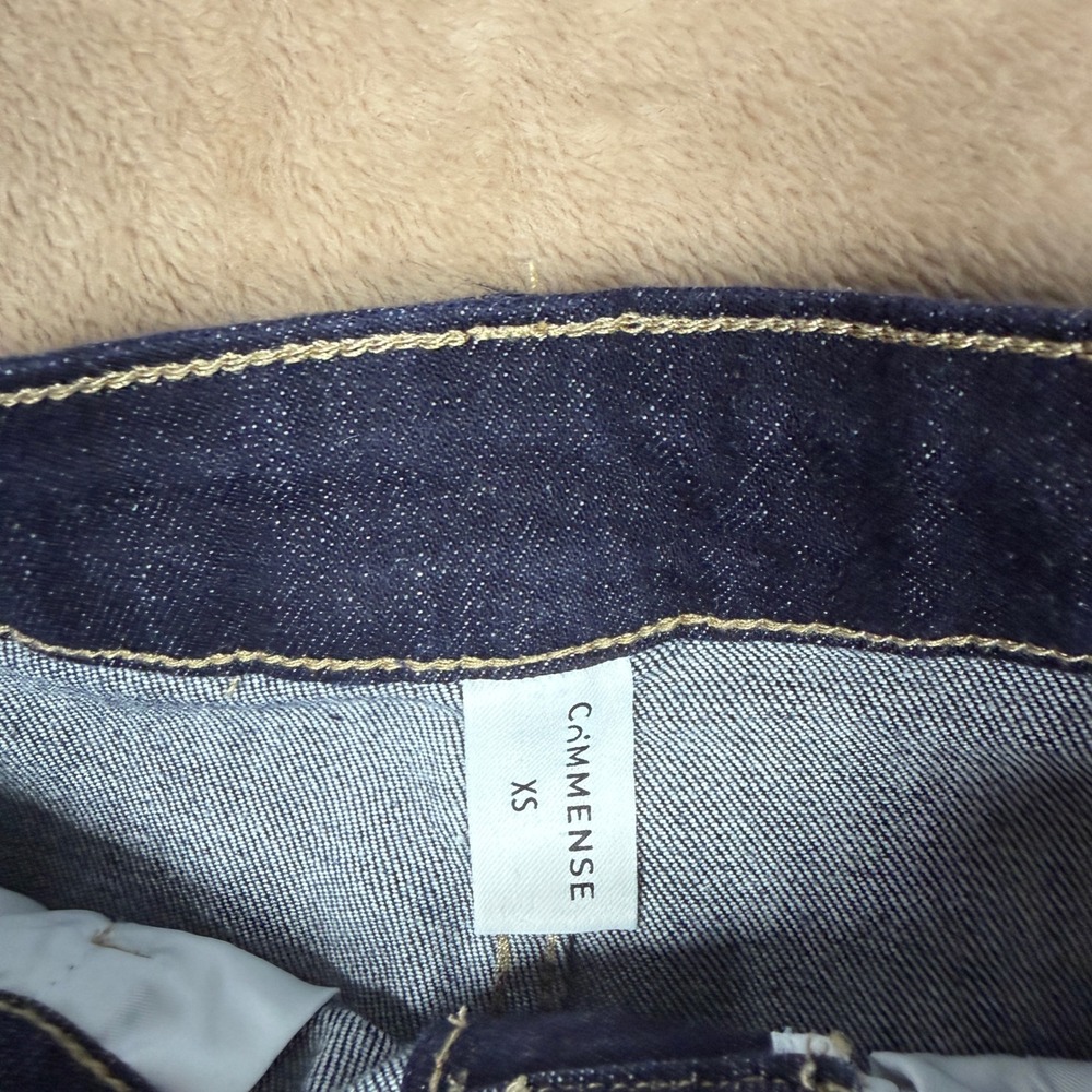 Commense Women Dark Blue Wide Leg Jeans Contrast Stitch Trousers XS - Picture 8 of 9